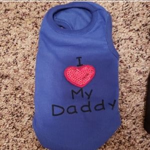 Dog Blue "love dad" Top